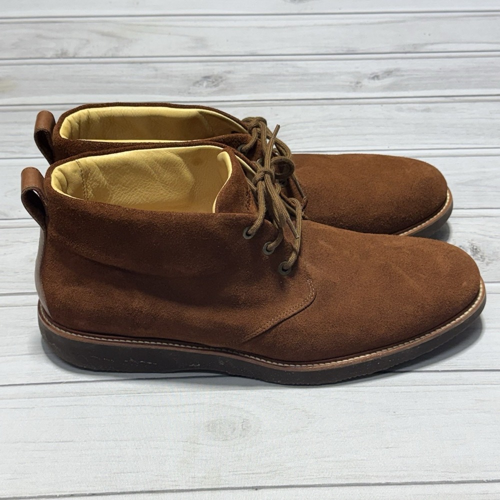 Samuel Hubbard Chukka Boots Men 13 Brown Suede Leather Vibram M2120-024